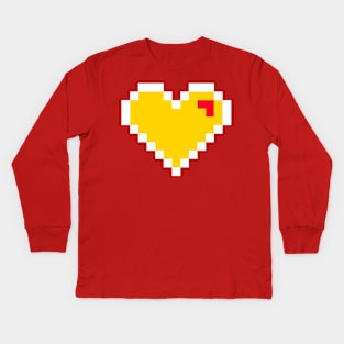 Flash 8bits fanart heart Kids Long Sleeve T-Shirt